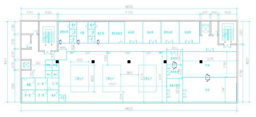 口罩无尘净化车间设计图纸
